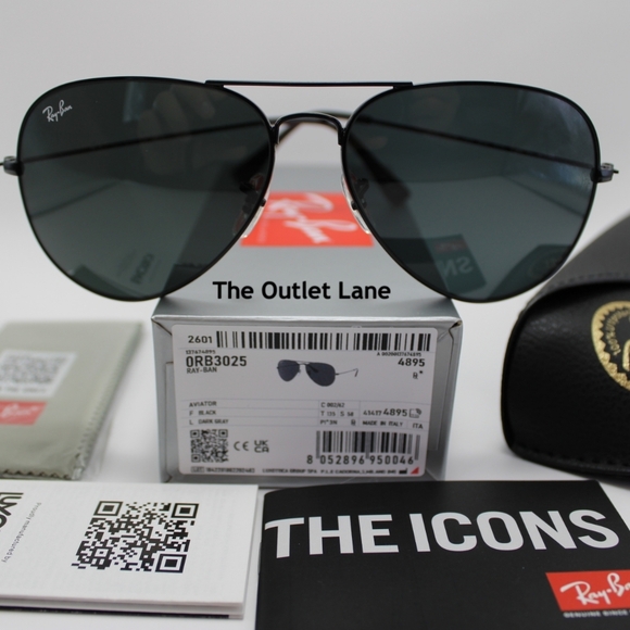 Model Display RayBan Classic Aviator All Black RB3025 - Picture 3 of 16